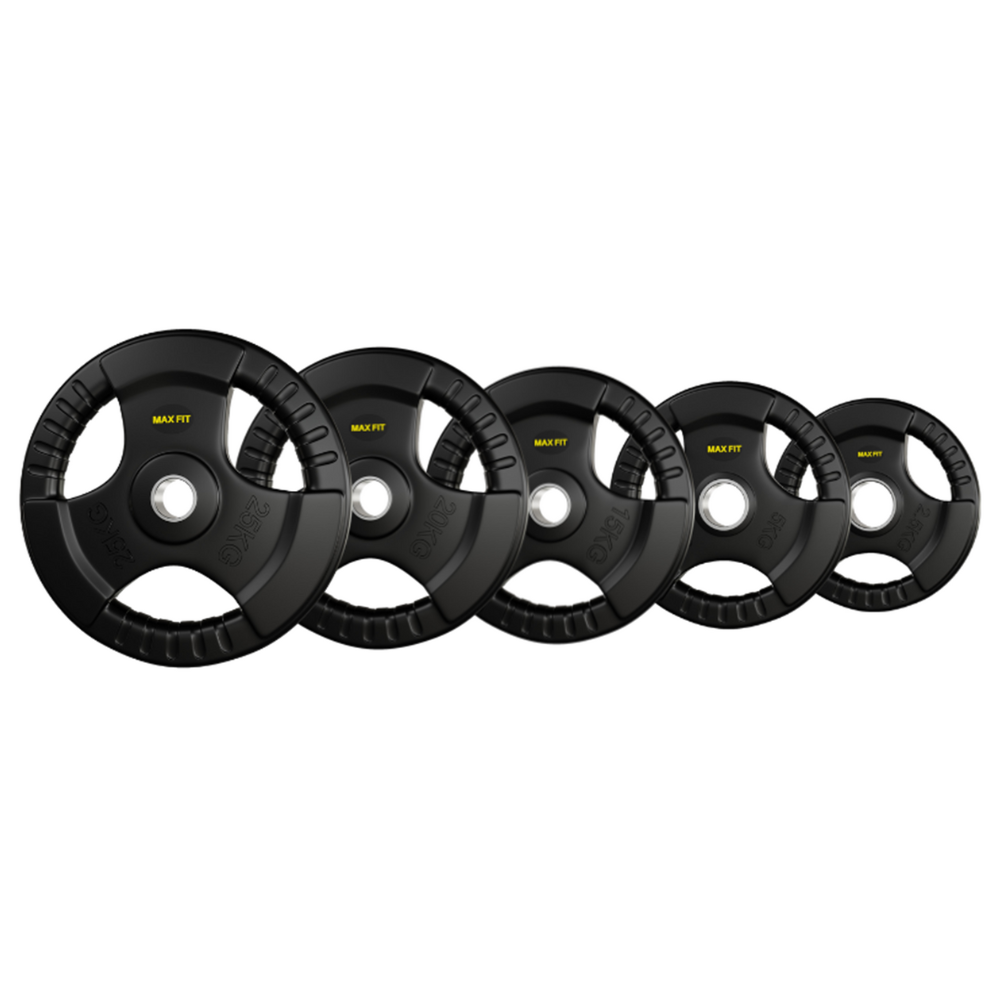 Maxfit Olympic Tri Grip Rubber Weight Plates
