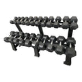2.5kg - 30kg Hex Dumbbells Set and 2 Tier Commercial Dumbbell Rack